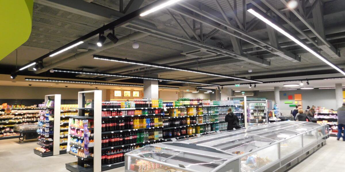 COOP üzlettér korszerű kereskedelmi világítása